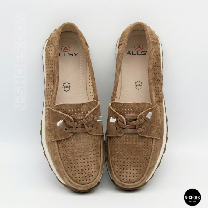 Лоферы-мокасины Allsy 210294 05612-26 Lonza Camel (коричневые)