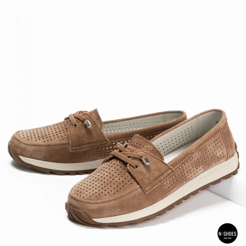 Лоферы-мокасины Allsy 210294 05612-26 Lonza Camel (коричневые)