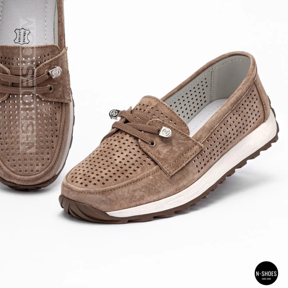 Лоферы-мокасины Allsy 210294 05612-26 Lonza Camel (коричневые)