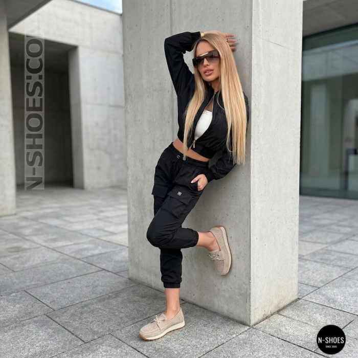 Женские замшевые лоферы-мокасины Allsy 208203-l5-056912-22 Lonza beige 6184