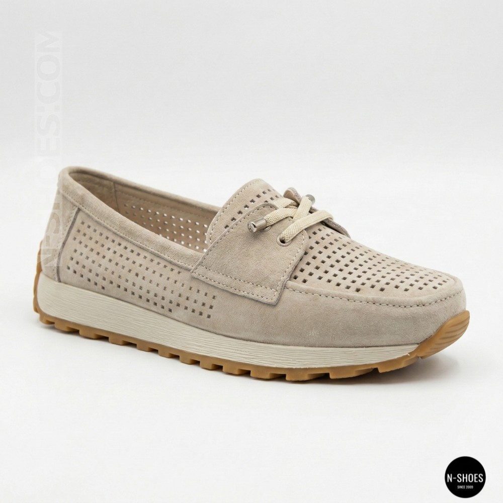 Suede Loafers-Moccasins Allsy 208203-l5-056912-22 Lonza beige 6184