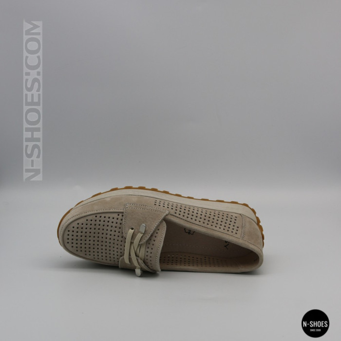 Женские замшевые лоферы-мокасины Allsy 208203-l5-056912-22 Lonza beige 6184