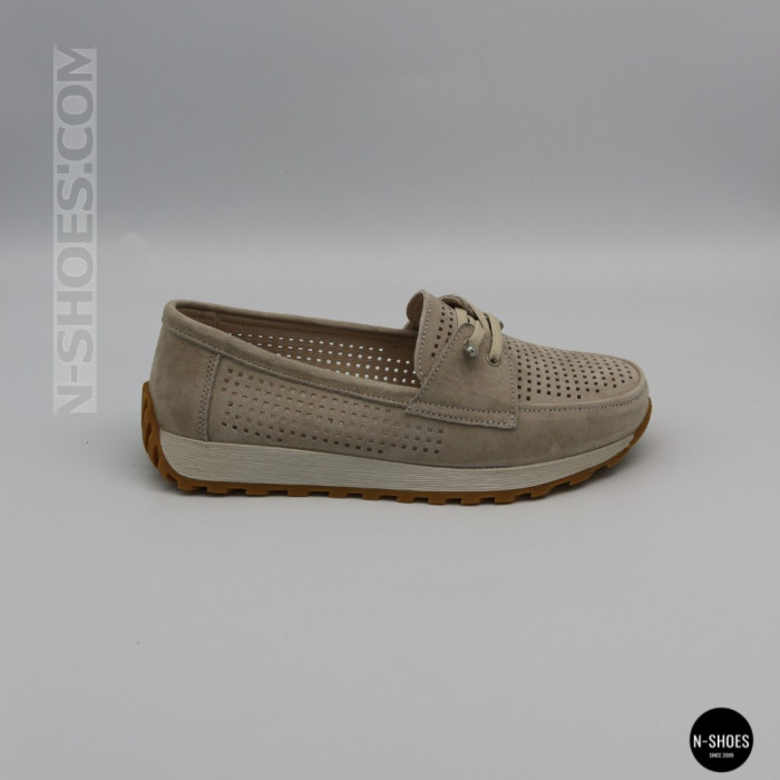 Женские замшевые лоферы-мокасины Allsy 208203-l5-056912-22 Lonza beige 6184