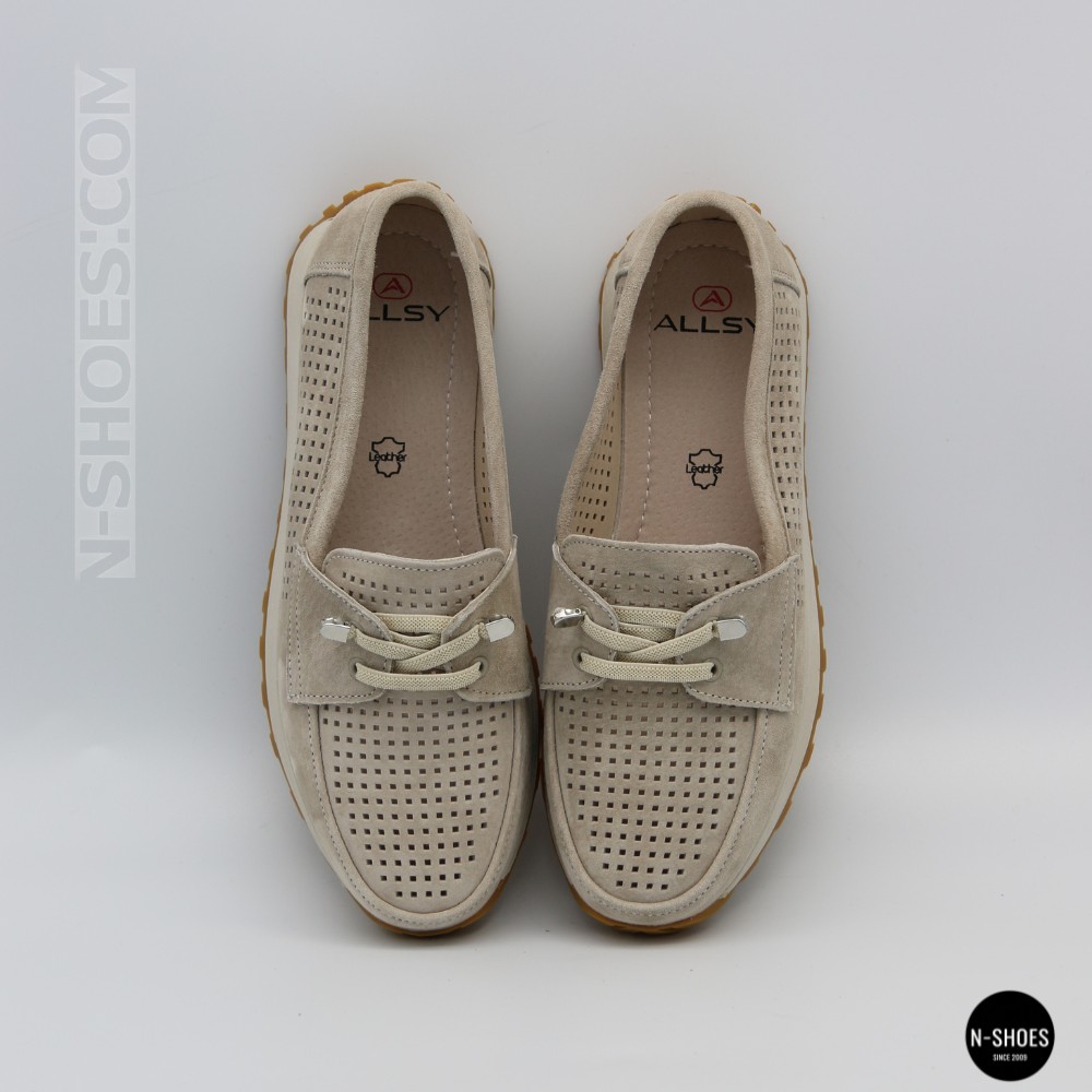 Suede Loafers-Moccasins Allsy 208203-l5-056912-22 Lonza beige 6184