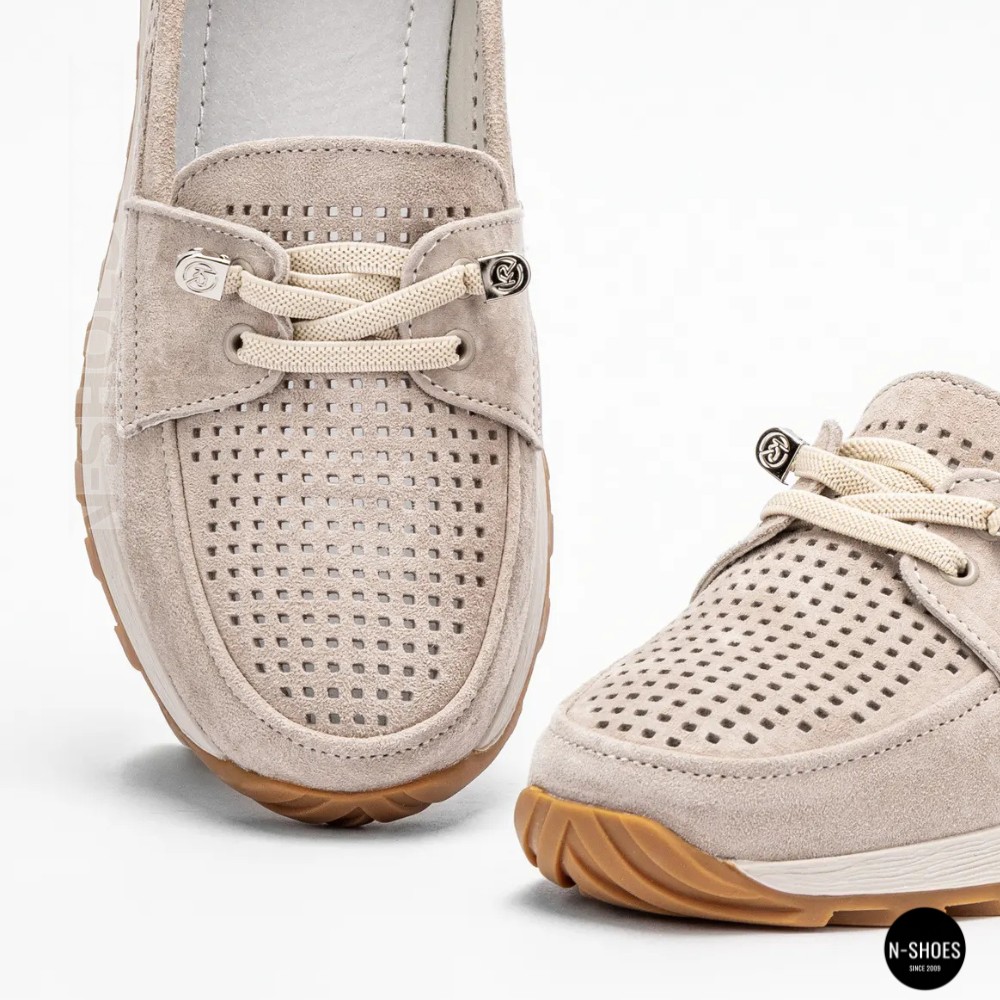 Suede Loafers-Moccasins Allsy 208203-l5-056912-22 Lonza beige 6184