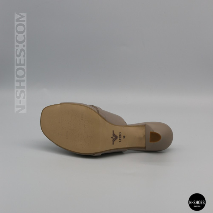 Бежеві шкіряні сабо Lirio L 0477-6058-75 capuchino 6185 в стилі Brunello Cucinelli