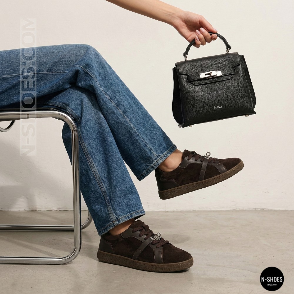 Замшевые кеды Romax Comfort 2525-10v 6188 в стиле Karl Lagerfeld