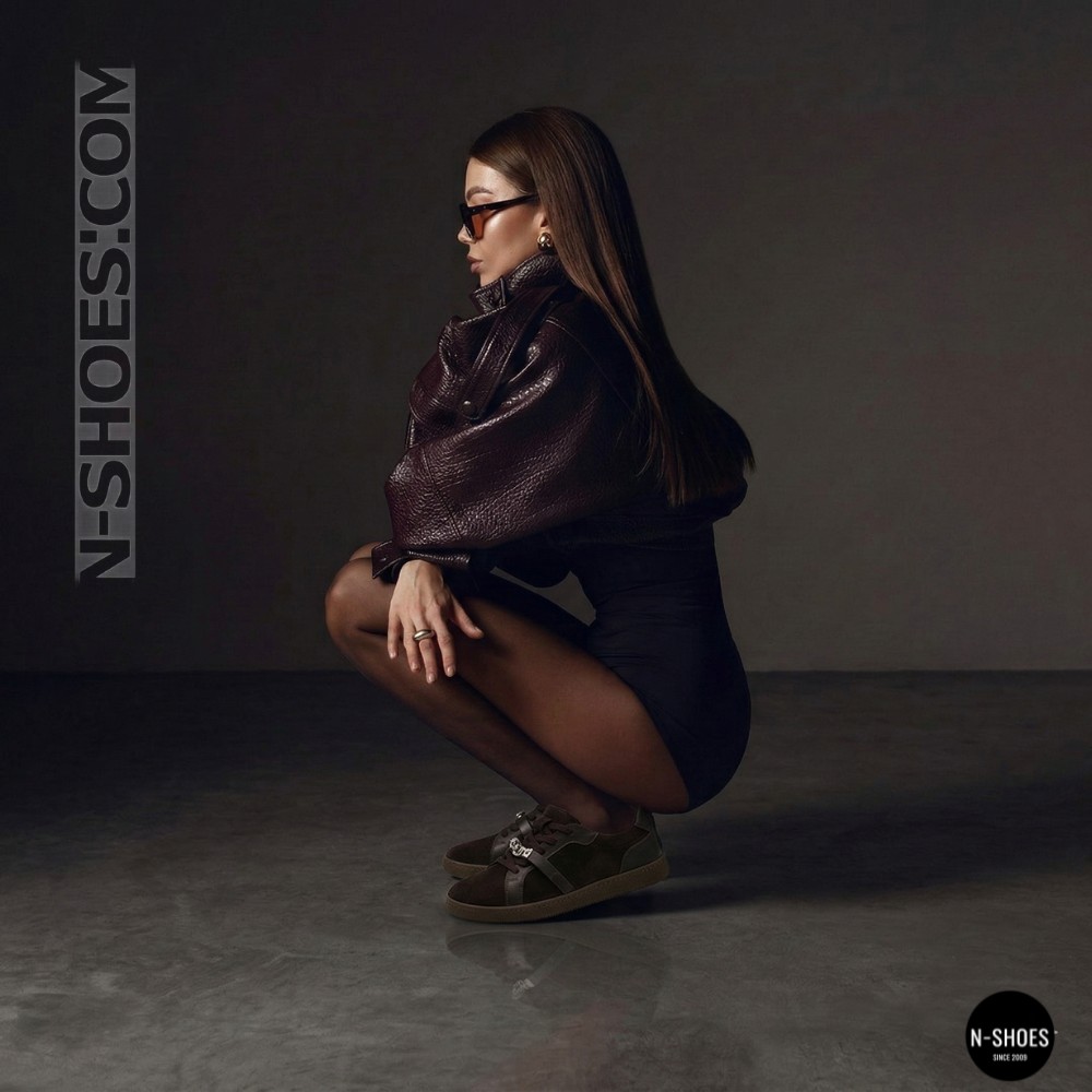 Замшевые кеды Romax Comfort 2525-10v 6188 в стиле Karl Lagerfeld