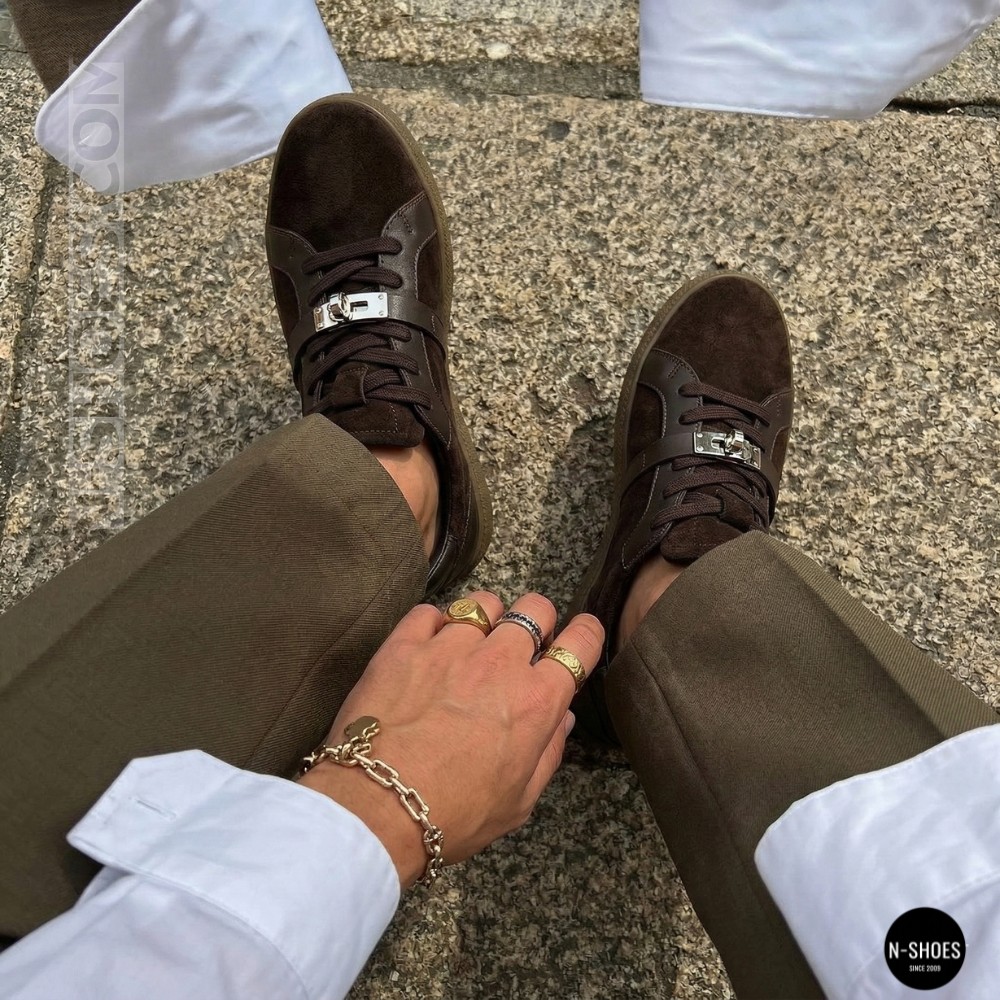 Замшевые кеды Romax Comfort 2525-10v 6188 в стиле Karl Lagerfeld