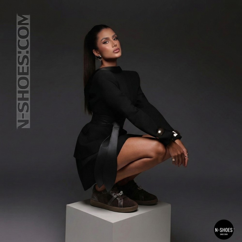 Замшевые кеды Romax Comfort 2525-10v 6188 в стиле Karl Lagerfeld