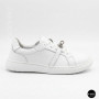 White Leather Sneakers Romax Comfort 2525-1 6189 with Metal Decor