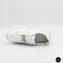 White Leather Sneakers Romax Comfort 2525-1 6189 with Metal Decor