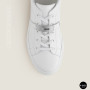 White Leather Sneakers Romax Comfort 2525-1 6189 with Metal Decor