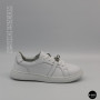 White Leather Sneakers Romax Comfort 2525-1 6189 with Metal Decor
