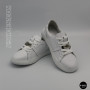 White Leather Sneakers Romax Comfort 2525-1 6189 with Metal Decor