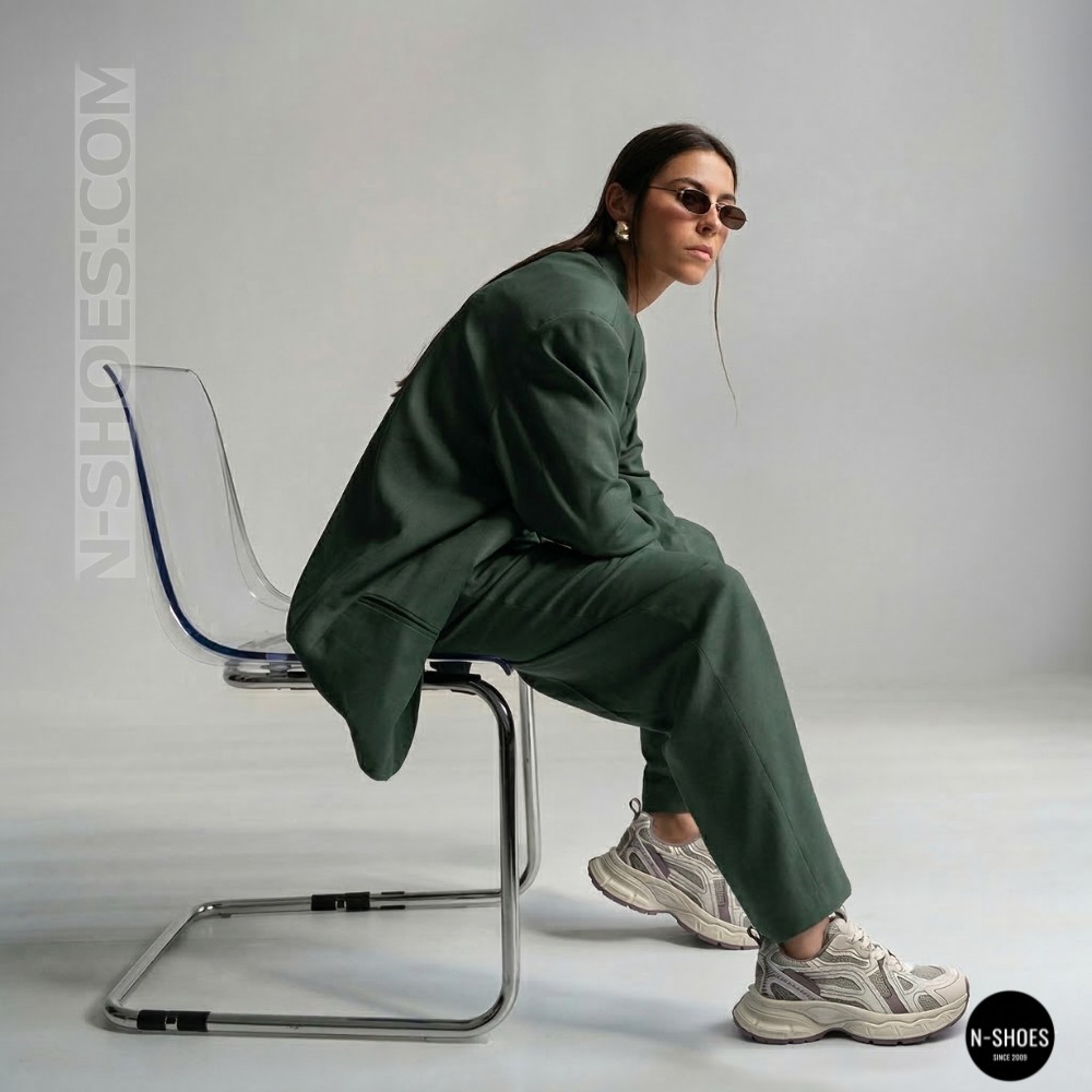 Жіночі кросівки Lonza NY 212978 25z51d273-5 6191 фіолетові у стилі Asics