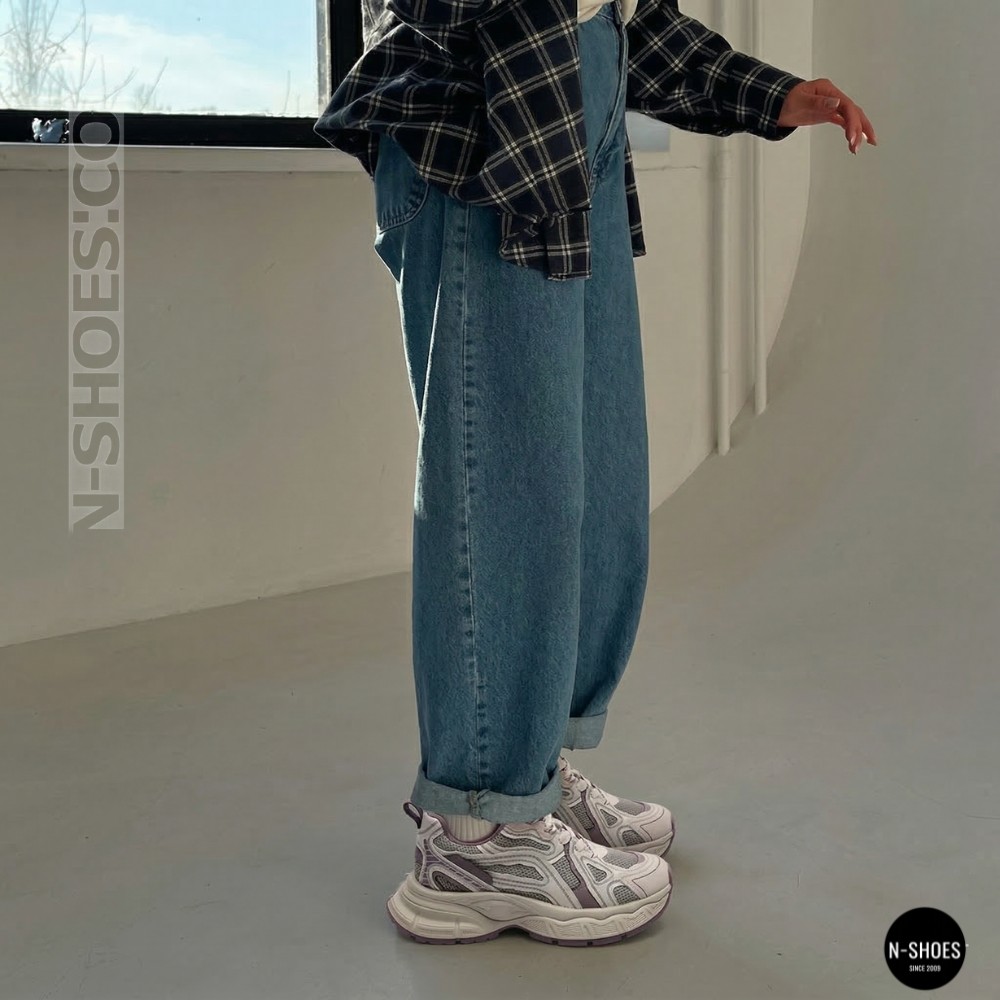 Жіночі кросівки Lonza NY 212978 25z51d273-5 6191 фіолетові у стилі Asics