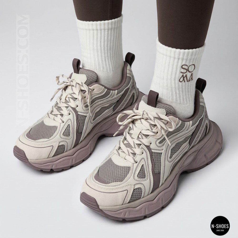 Жіночі кросівки Lonza NY 212978 25z51d273-5 6191 фіолетові у стилі Asics