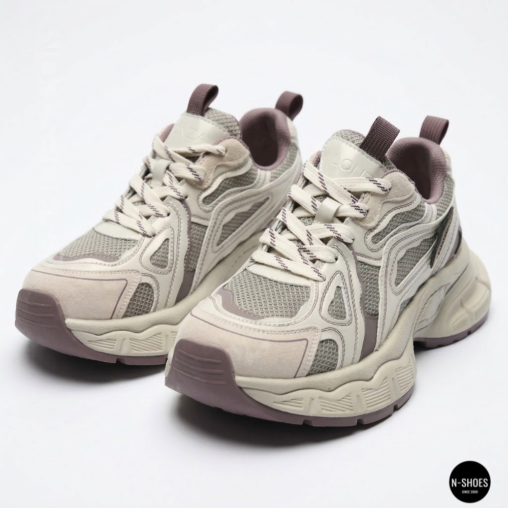 Жіночі кросівки Lonza NY 212978 25z51d273-5 6191 фіолетові у стилі Asics