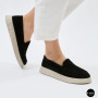Жіночі замшеві лофери Allsy 211729 Lonza e12-l2603 black 6192 в стилі Open Walk