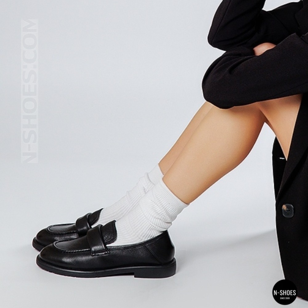 Жіночі чорні шкіряні лофери з анатомічною устілкою Allsy 209589 Lonza 26z83d2706-2 black 6193