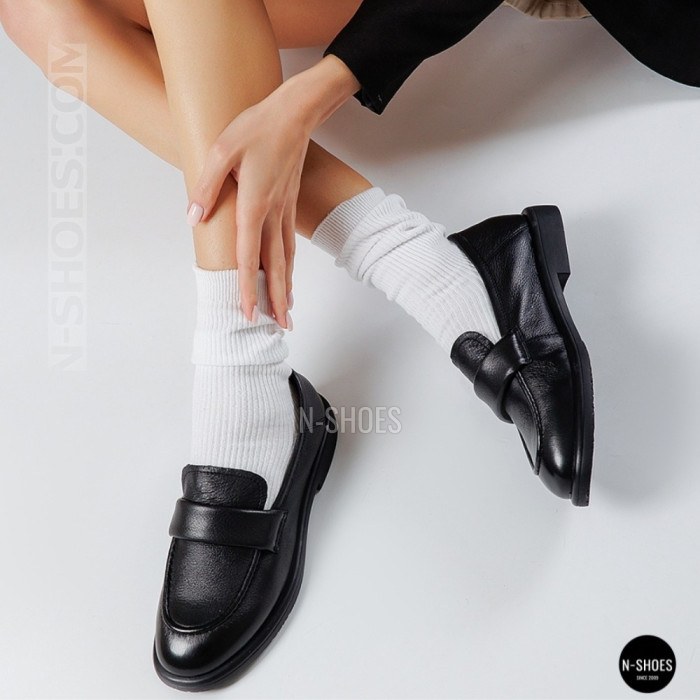 Women's Black Leather Loafers with Anatomical Insole Allsy 209589 Lonza 26z83d2706-2 black 6193
