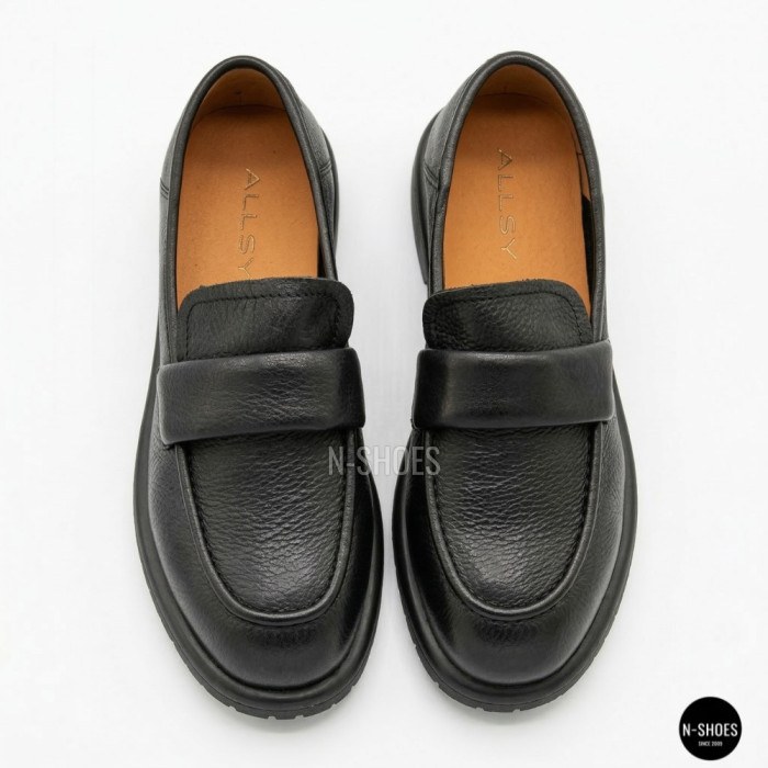 Women's Black Leather Loafers with Anatomical Insole Allsy 209589 Lonza 26z83d2706-2 black 6193