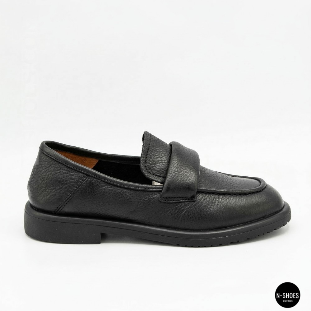 Жіночі чорні шкіряні лофери з анатомічною устілкою Allsy 209589 Lonza 26z83d2706-2 black 6193