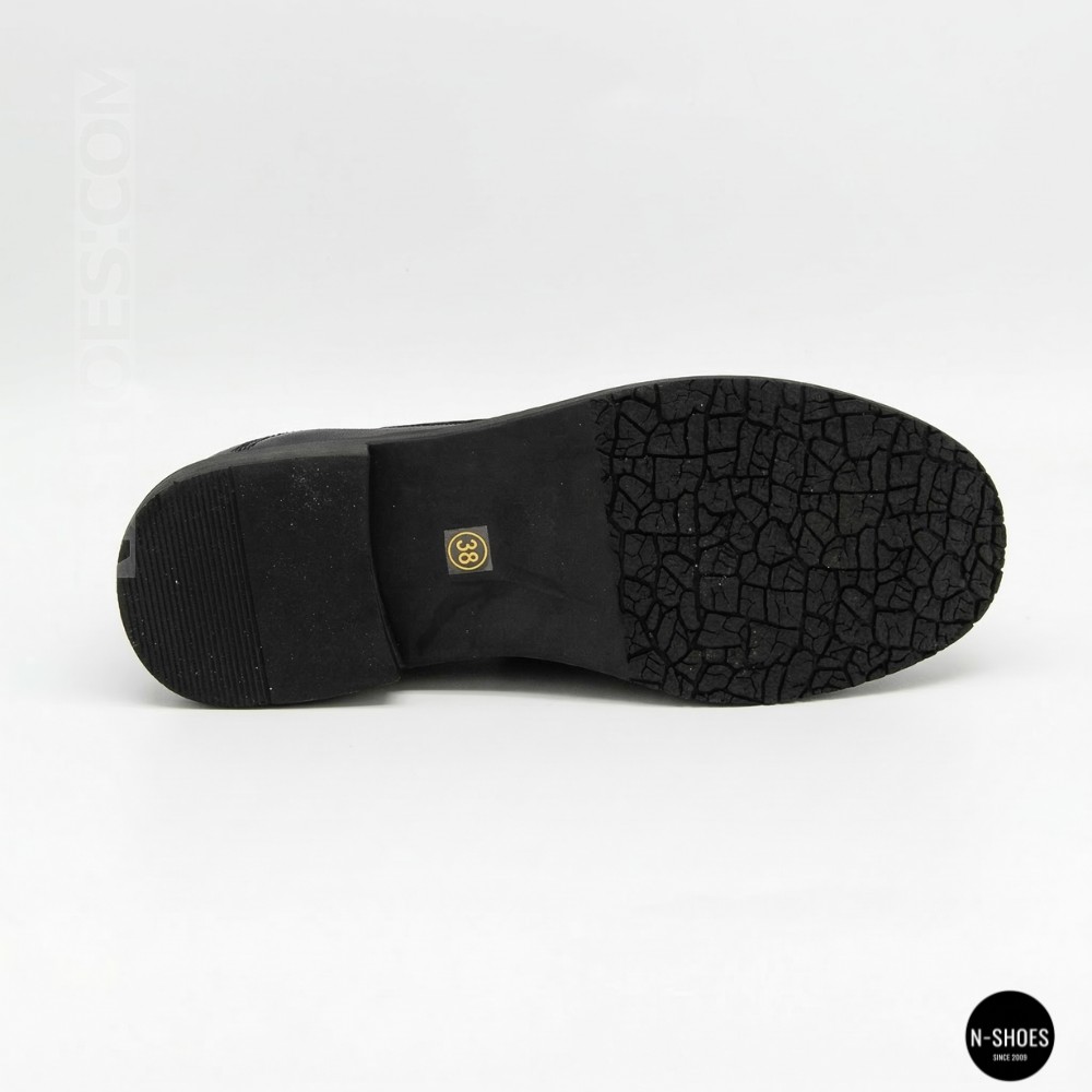 Жіночі чорні шкіряні лофери з анатомічною устілкою Allsy 209589 Lonza 26z83d2706-2 black 6193