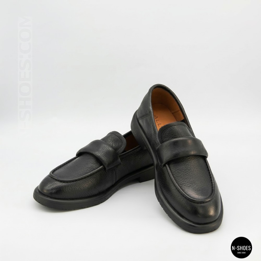 Жіночі чорні шкіряні лофери з анатомічною устілкою Allsy 209589 Lonza 26z83d2706-2 black 6193