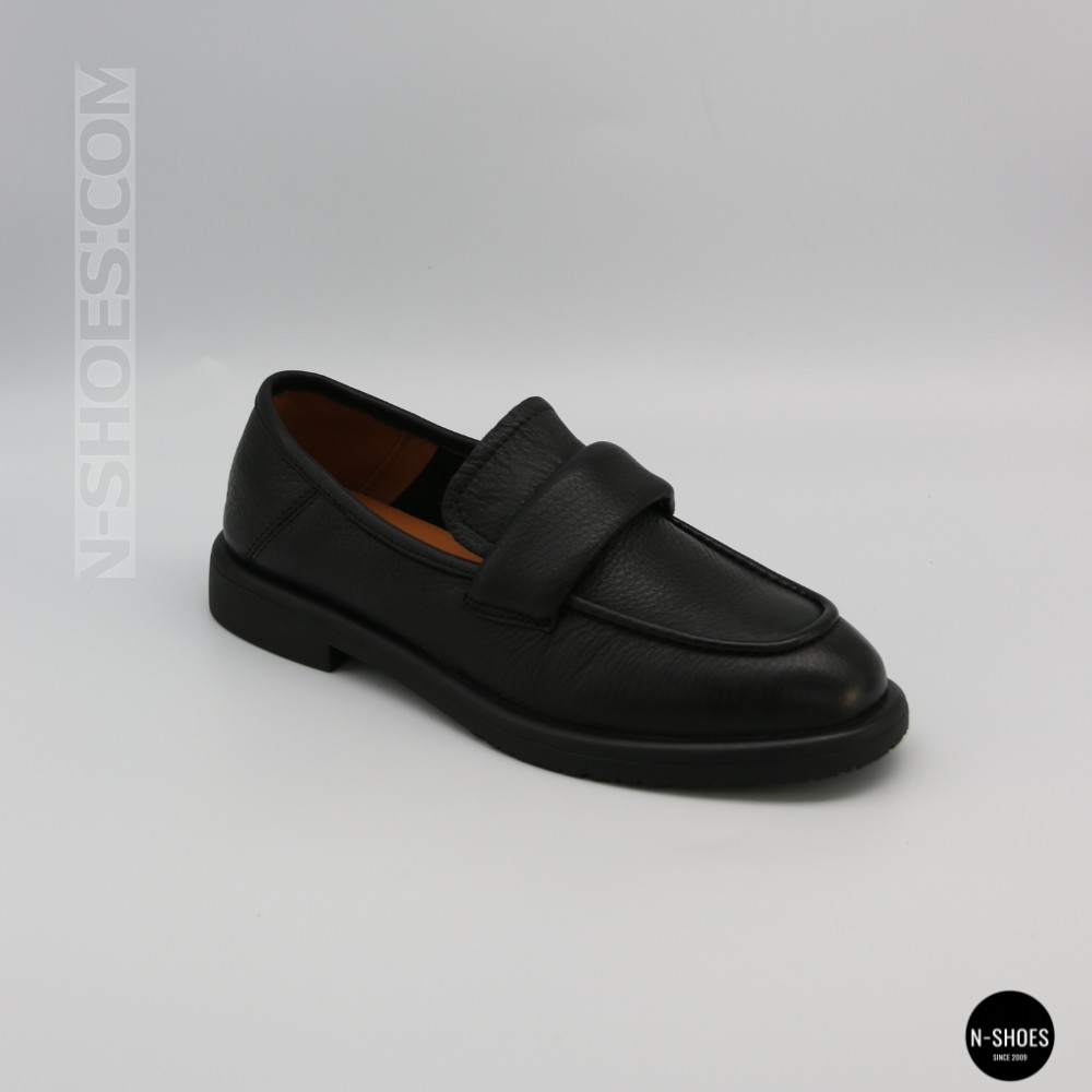 Жіночі чорні шкіряні лофери з анатомічною устілкою Allsy 209589 Lonza 26z83d2706-2 black 6193