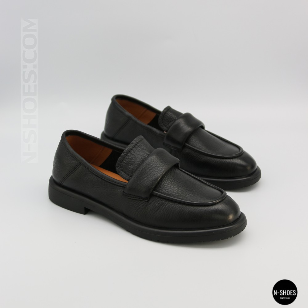 Жіночі чорні шкіряні лофери з анатомічною устілкою Allsy 209589 Lonza 26z83d2706-2 black 6193