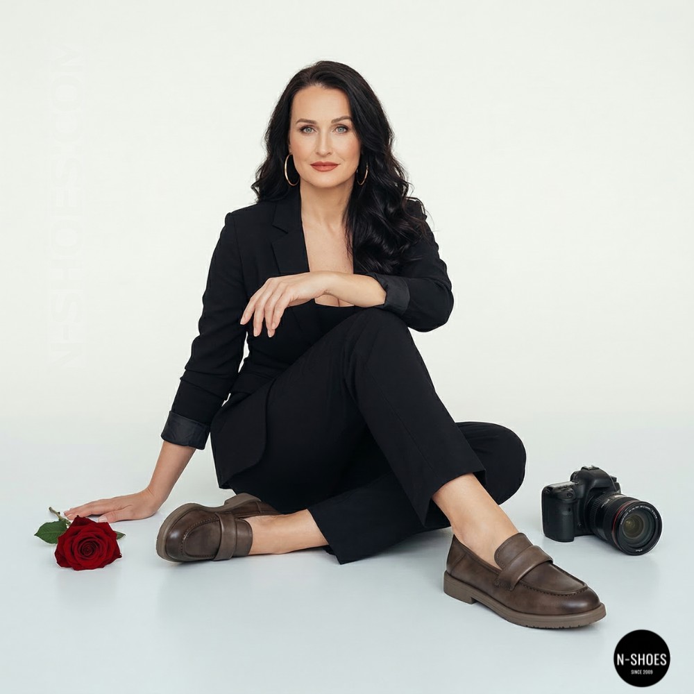 Жіночі сірі лофери Allsy 209586 Lonza 26z83d2706-1 grey 6194 з натуральної шкіри у стилі Brunello Cucinelli