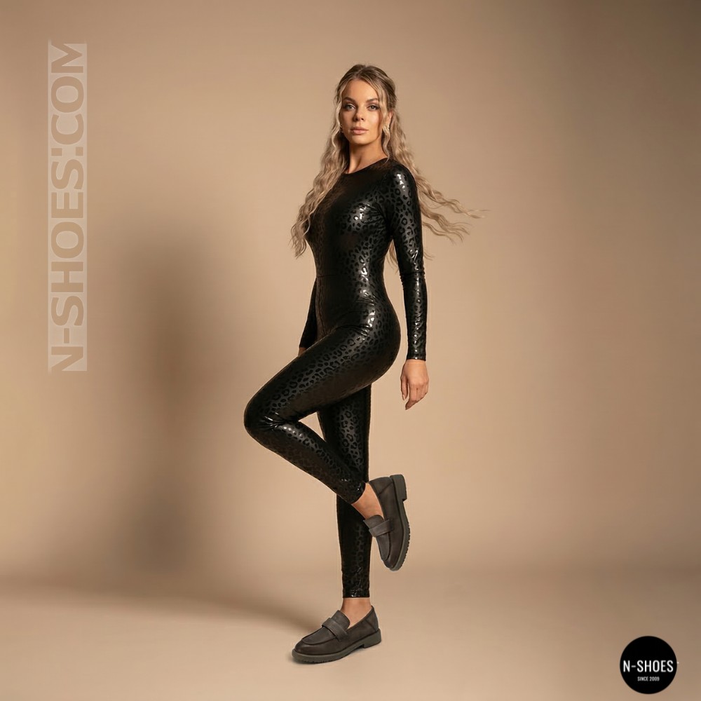 Жіночі сірі лофери Allsy 209586 Lonza 26z83d2706-1 grey 6194 з натуральної шкіри у стилі Brunello Cucinelli