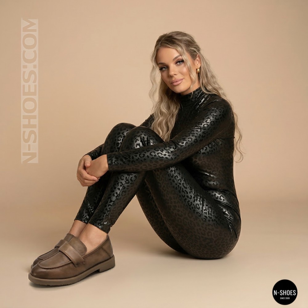 Жіночі сірі лофери Allsy 209586 Lonza 26z83d2706-1 grey 6194 з натуральної шкіри у стилі Brunello Cucinelli