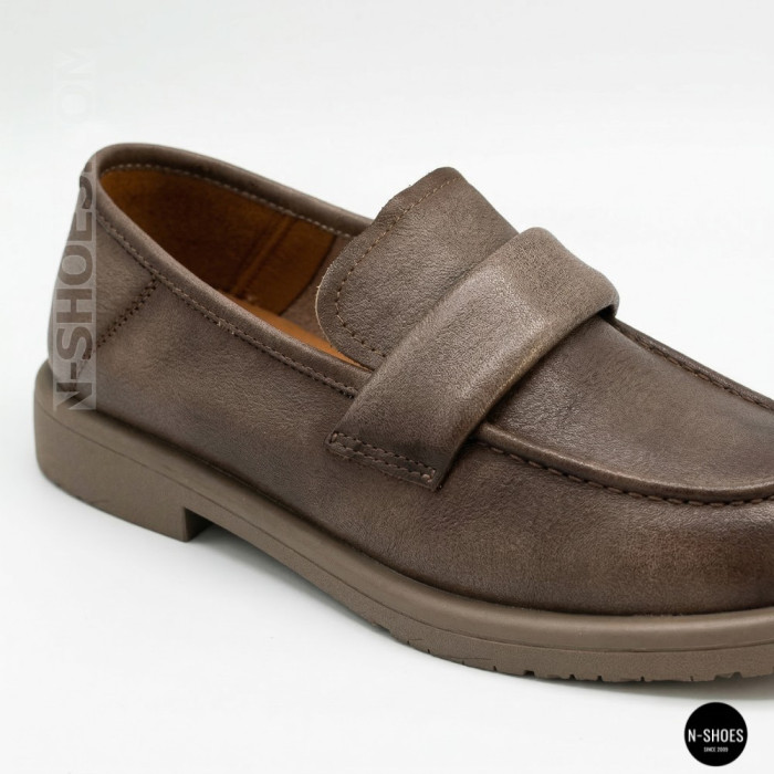 Женские серые кожаные лоферы Allsy 209586 Lonza 26z83d2706-1 grey 6194 с анатомической стелькой