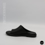 Black Leather Sabots Fabio Monelli 211980: Summer Comfort