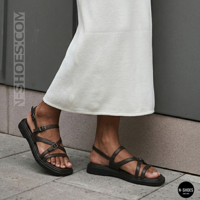 Элегантные кожаные босоножки Allsy 209315 Lonza 212514 brown 6203 шоколадного цвета