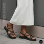 Elegant Chocolate Leather Sandals Allsy 209315