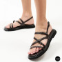 Elegant Chocolate Leather Sandals Allsy 209315