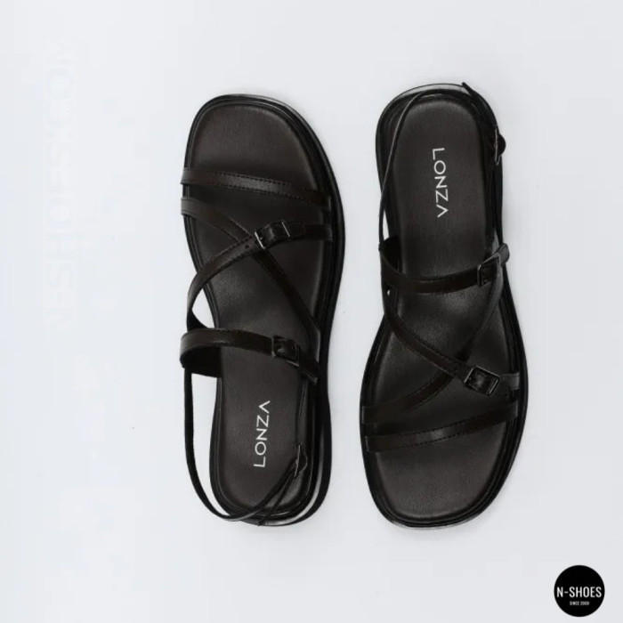 Элегантные кожаные босоножки Allsy 209315 Lonza 212514 brown 6203 шоколадного цвета