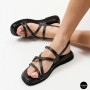 Elegant Chocolate Leather Sandals Allsy 209315