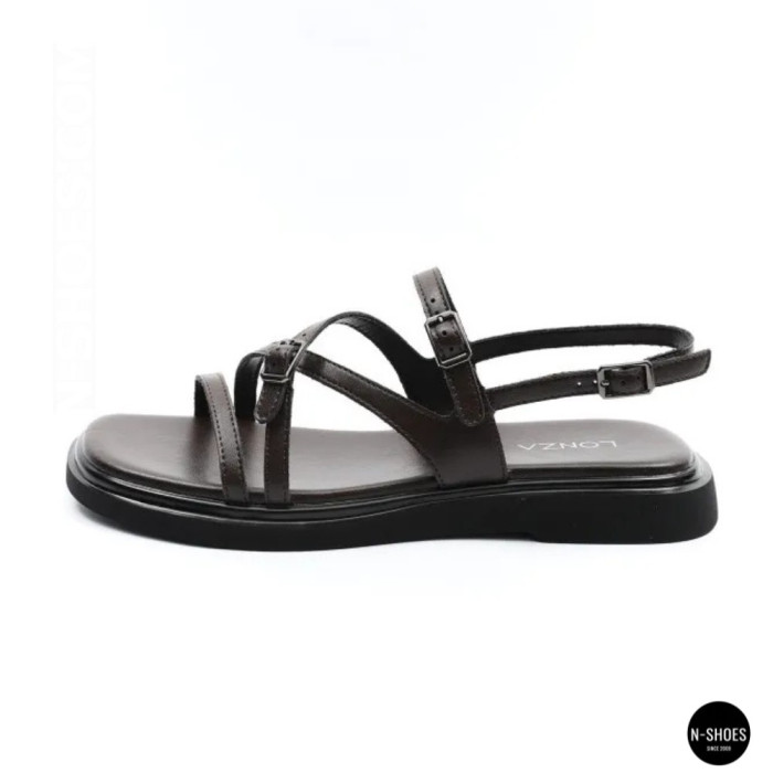 Элегантные кожаные босоножки Allsy 209315 Lonza 212514 brown 6203 шоколадного цвета