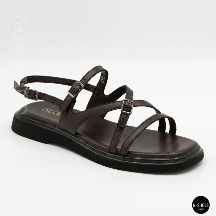 Элегантные кожаные босоножки Allsy 209315 Lonza 212514 brown 6203 шоколадного цвета