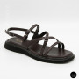 Elegant Chocolate Leather Sandals Allsy 209315