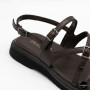 Elegant Chocolate Leather Sandals Allsy 209315