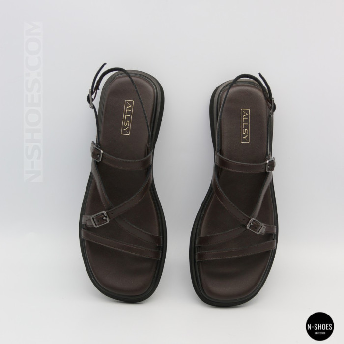 Элегантные кожаные босоножки Allsy 209315 Lonza 212514 brown 6203 шоколадного цвета