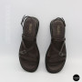 Elegant Chocolate Leather Sandals Allsy 209315