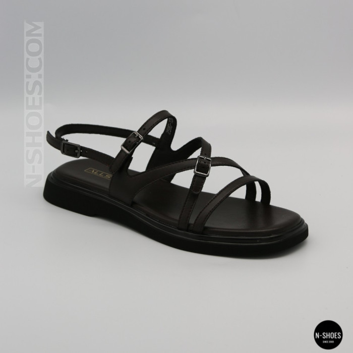 Элегантные кожаные босоножки Allsy 209315 Lonza 212514 brown 6203 шоколадного цвета