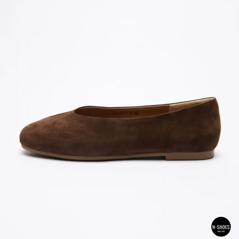 Жіночі коричневі замшеві балетки Allsy 2029236 Lonza 212420 25z54d2612-2 brown 6204